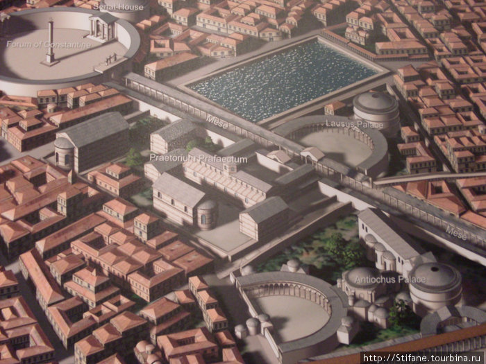 элементы плана — городские кварталы: Дворец Антиоха и Форум Константина Стамбул, Турция