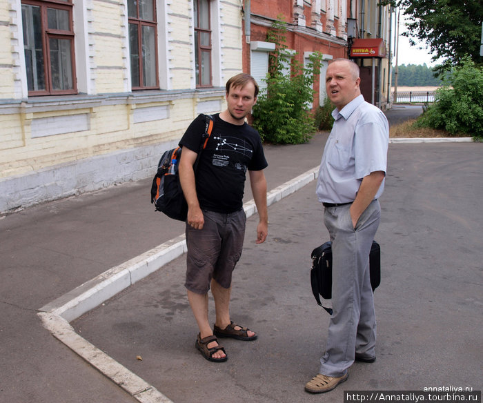 Антон с основателем музея Рыбинск, Россия