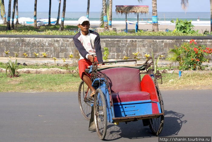 Велорикша Пангандаран, Индонезия
