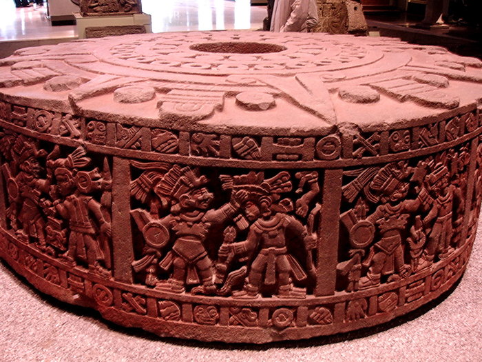 Камень жертвоприношений правителя Тисока (зал ацтеков) Мехико, Мексика