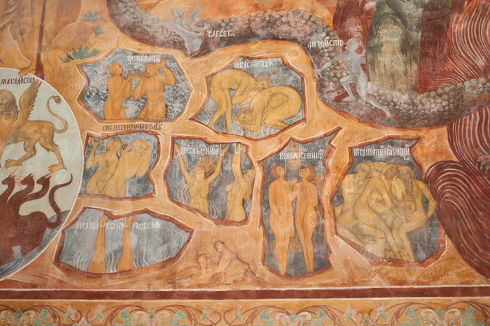 А это фрагмент одной из самый больших фресок. Написана она в  церкви Спаса Нерукотворного образа Ростов, Россия