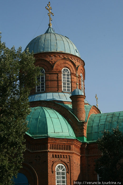 Купола Сергиевского храма в Тургенево (19в.). Мордовия, Россия