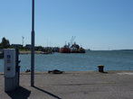 Часть Клайпедского порта на Куршском заливе.