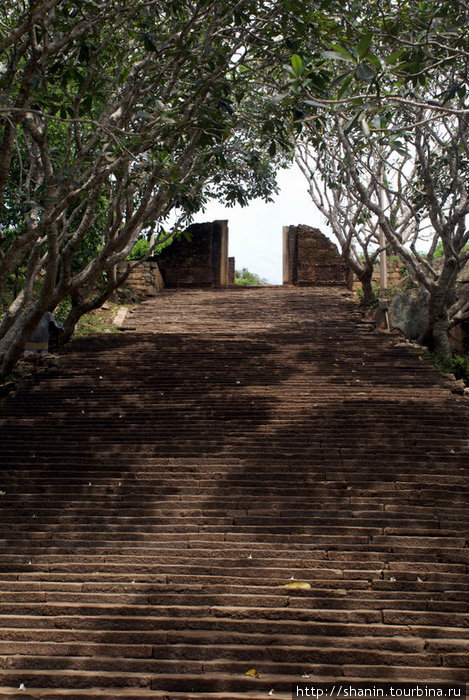 Лестница почти у вершины Михинтале, Шри-Ланка