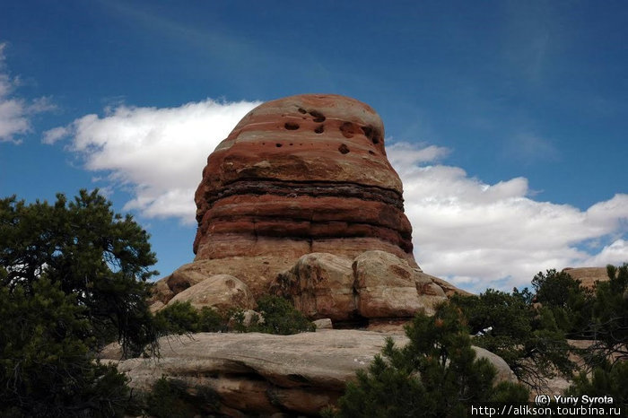 Canyonlands National Park, Utah
Там горы были слоистые — желтые и красные с округлыми верхушками, похожими на грибы. Эта гора похожа на Биг Мак;) Штат Юта, CША