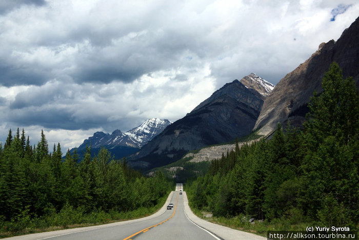 Icefields Parkway. Провинция Альберта, Канада