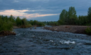 Река Чадан ранним утром.