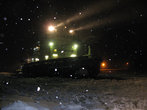 Зимой ночью пароход идёт по Северной Двине