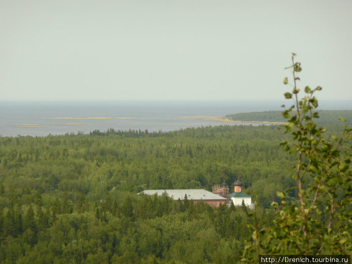 вид на Соловки с высоты птичьего полета Соловецкие острова, Россия