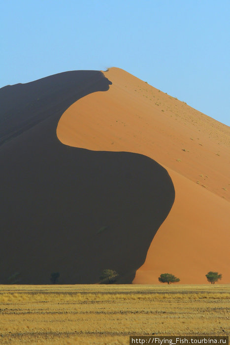 Соссусфлей известен своими монументальными дюнами, самая высокая из которых 325 метров. Намибия