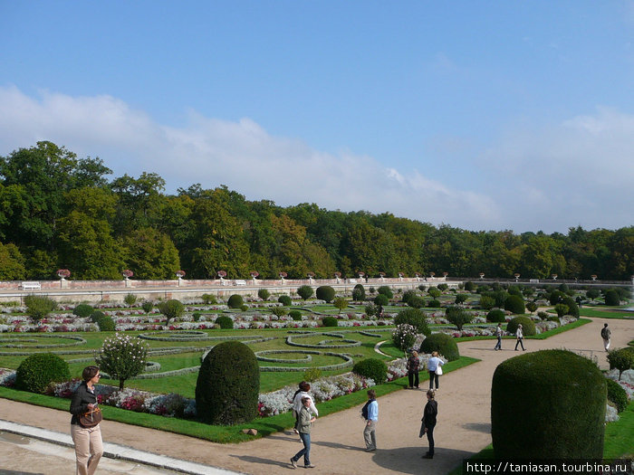 Замок Шенонсо, сад Дианы де Пуатье Шенонсо, Франция