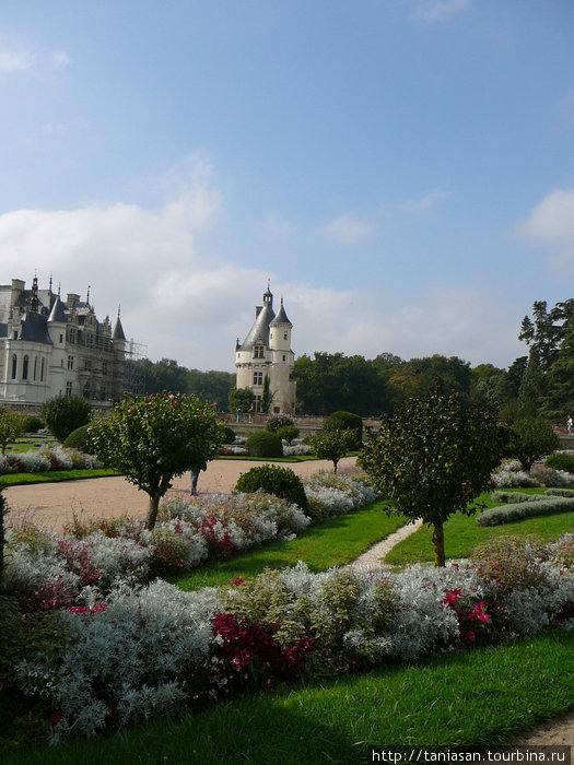 Замок Шенонсо, сад Дианы де Пуатье Шенонсо, Франция
