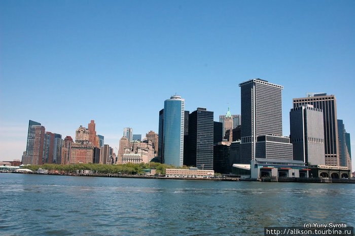 Вид на Манхеттен с парома. Нью-Йорк, CША