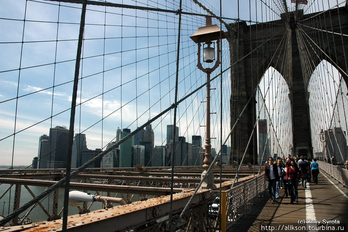 Вид с Бруклинского моста. Нью-Йорк, CША