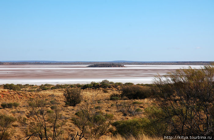 Высохшее соляное озеро Амадеус Элис-Спрингс, Австралия