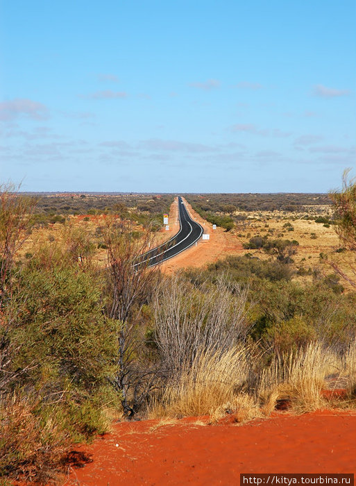 Дорога через пустыню Элис-Спрингс, Австралия