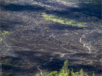 Склон вулкана Батур. Видны следы извержения