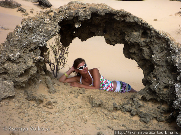 Помимо мелкого белоснежного песка Сахары очень часто встречаются каменистые арки, которые когда-то были дном океана. Порой можно встретить даже останки моллюсков и закаменевших водорослей. Дахла, Западная Сахара