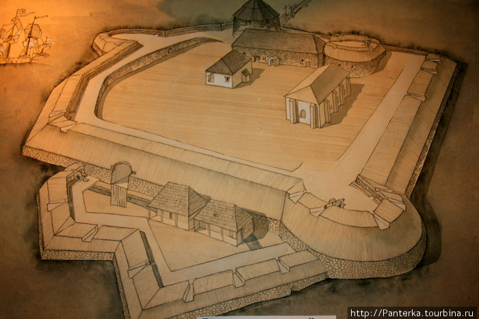 схема крепости в музее Приозерск, Россия