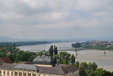 Вид на квартал Визиварош, мост Марии-Валерии между Венгрией и Словакией