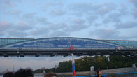 Мост у парка Горького. Вдали на берегу виднеется беседка, уж очень похожая на ярославскую.