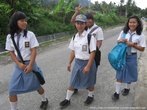 А так, например, ходят старшеклассницы из школы на острове Самосир, на Суматре.