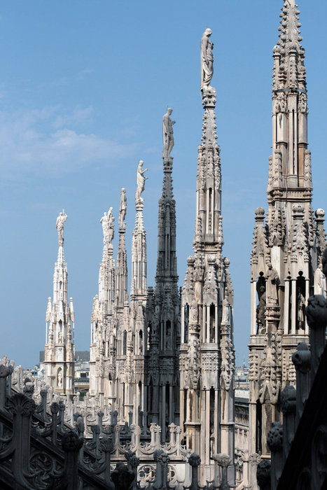 на крыше Дуомо Милан, Италия