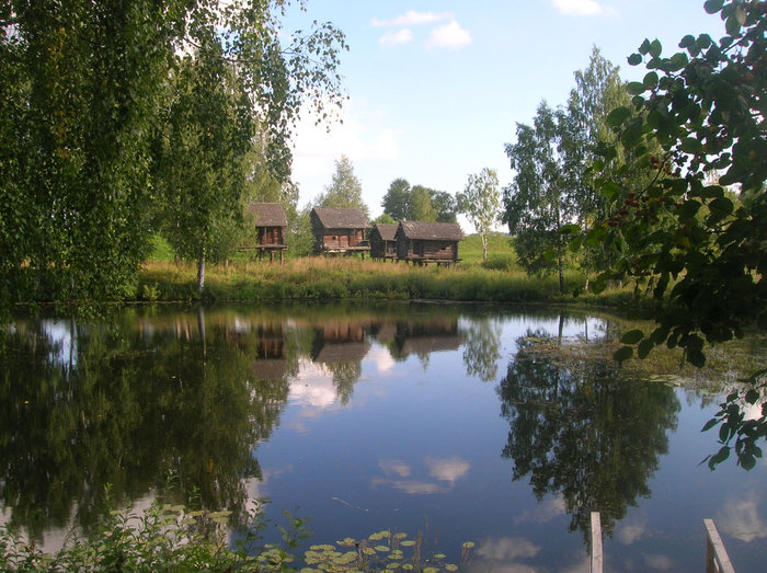 И снова бани на сваях Кострома, Россия