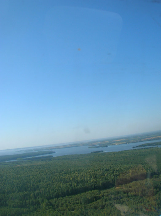 Волга за лесом Кострома, Россия