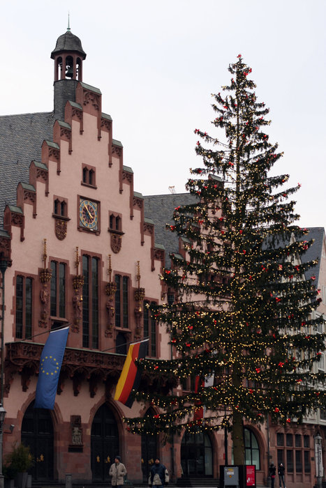 елка на Ремер-плац Франкфурт-на-Майне, Германия