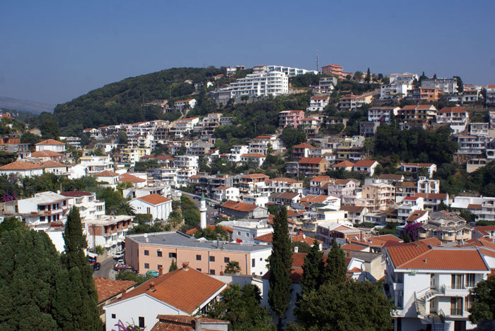Ульцин — вид из Крепости Область Подгорица, Черногория