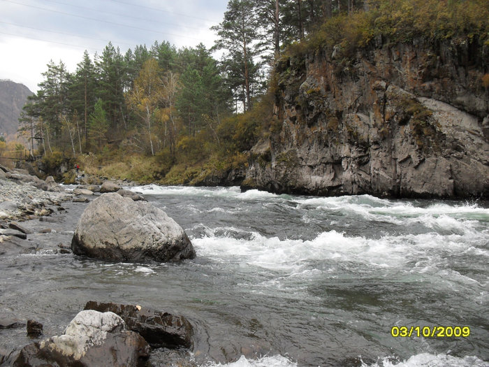 Буйство могучей реки (жаль, нет звука!) Чемал, Россия