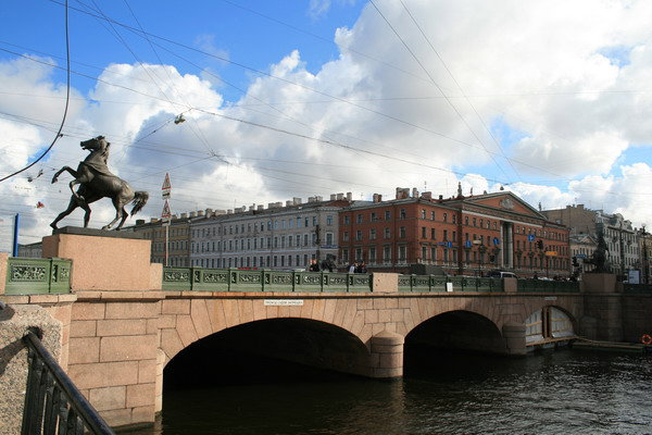 Аничков мост через Фонтанку Санкт-Петербург, Россия