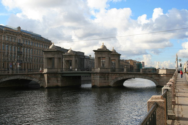 Мост Ломоносова через Фонтанку Санкт-Петербург, Россия