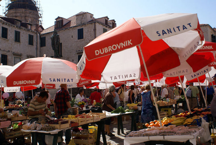 На рынке в Дубровнике Дубровник, Хорватия