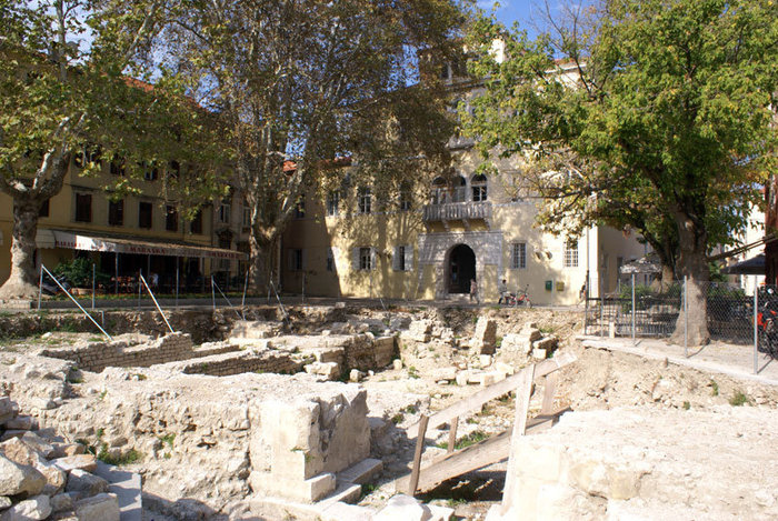 Руины в Задаре Далмация, Хорватия