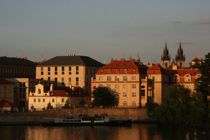 закат на Влтаве Прага, Чехия