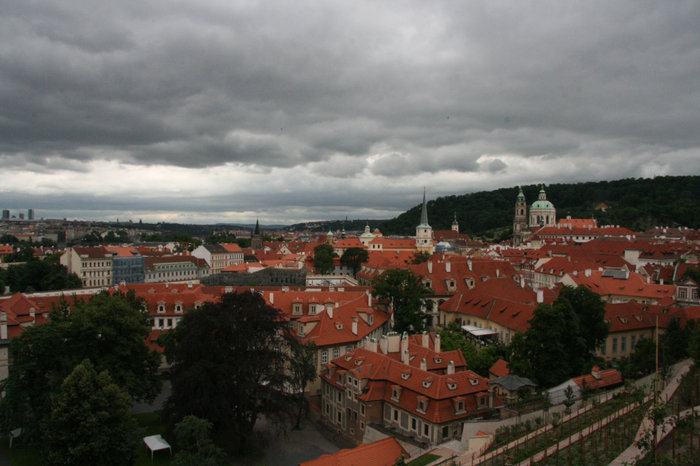 хмурое небо над Прагой Прага, Чехия