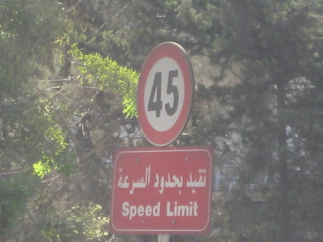 Разрешенная скорость — 45 км в час Дамаск, Сирия