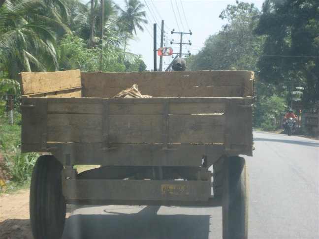 Запомнились тракторы с зеркалом заднего вида, прикрепленные к выхлопной трубе Шри-Ланка