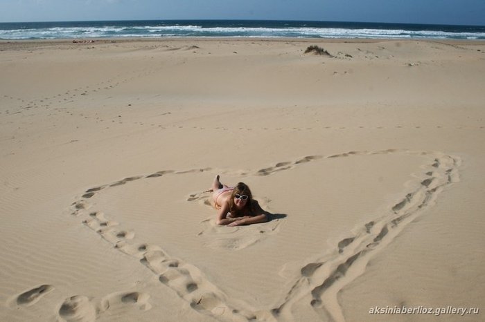 Песчаные дюны на пляже Бордейра