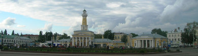 Общая панорама. Слева направо: Мучные ряды, Каланча, начало улицы Симановского, Гауптвахта, улица Ленина