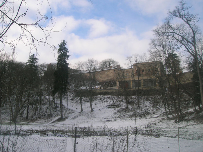 Замок: вид от реки Брно, Чехия