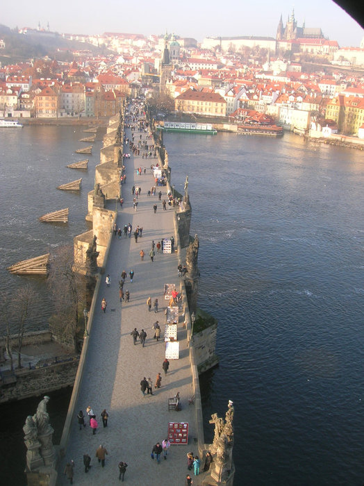 Виды со Староместской башни Прага, Чехия