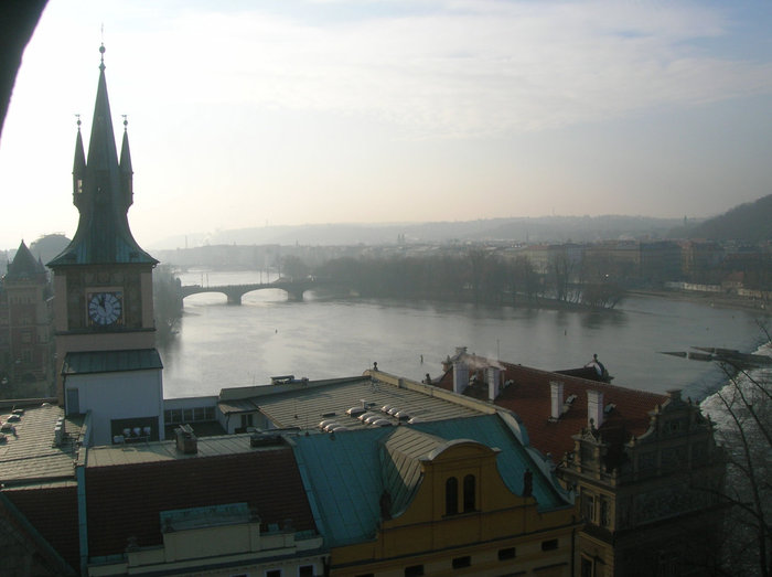 Виды со Староместской башни Прага, Чехия