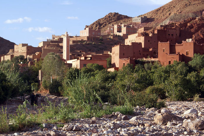 Деревня в горах Марроко Бульман, Марокко