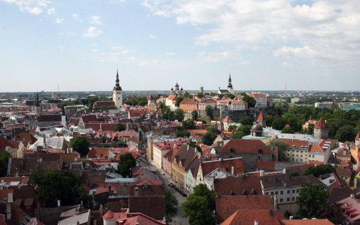 панорама Таллина с церкви Олевисте Таллин, Эстония