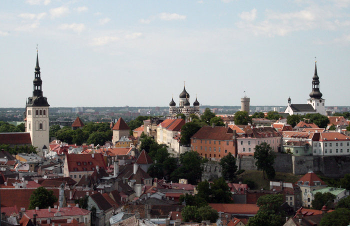 панорама Таллина с церкви Олевисте Таллин, Эстония