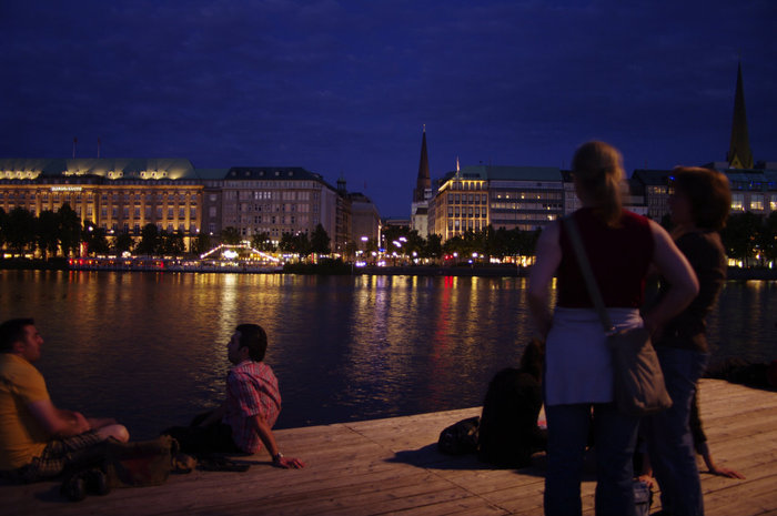 Ночные этюды города Гамбург, Германия