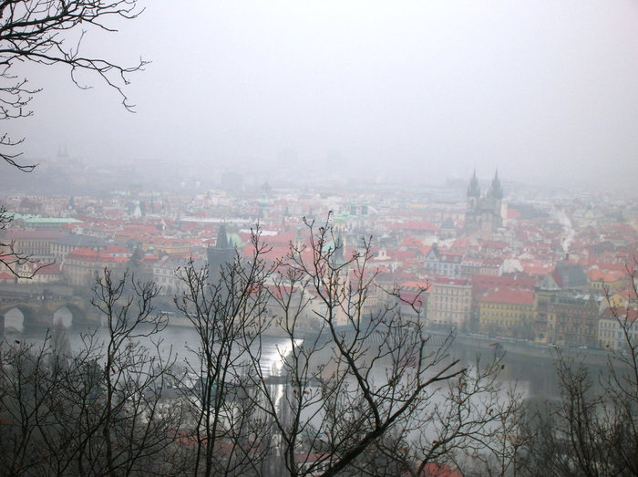 Панорама города с Петршина Прага, Чехия